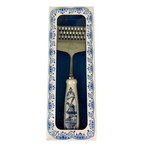 Henri Willig Stainless Steel Cheese Grater Holland Windmill Ceramic Handle Gift